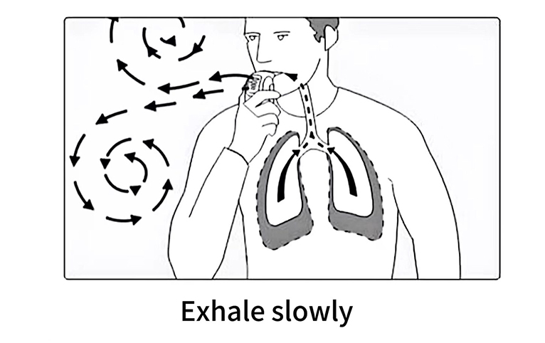 How does the ‘five-step rule’ for emergency respiratory relief work?